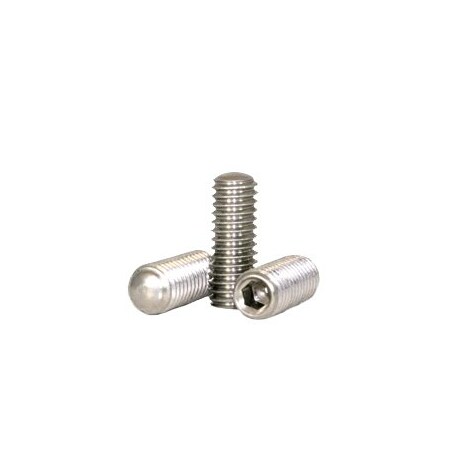 Newport Fasteners Socket Set Screw, Oval Point, 2-56 x 5/16", Stainless Steel, 18-8, Hex Socket Drive , 100PK 924150-100
